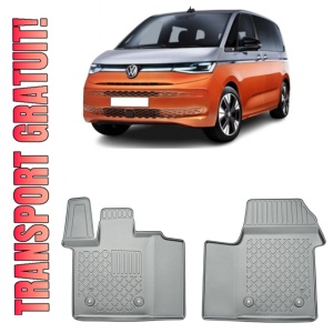 Volkswagen T7 Ehybrid Phev Din 10.2021 - Prezent, Van, Ampatament Scurt , Set Covorase Auto Tip Tavita Premium 3D, din cauciuc