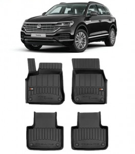 Volkswagen Touareg III, Suv, Din 07.2018 - Prezent , Set Covorase Auto Tip Tavita Premium 3D, din cauciuc accesorii pentru autoturismul tau - masina v171910