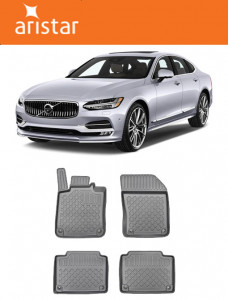 Volvo S90, Sedan, Din 09.2016 - Prezent, 4X4 , Set Covorase Auto Tip Tavita Premium 3D, din cauciuc accesorii pentru autoturismul tau - masina v174557