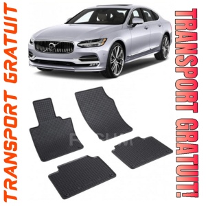 Volvo S90, Sedan, fabricat din 09.2016 - Prezent, set covorase auto dedicate, din cauciuc 100% Premium