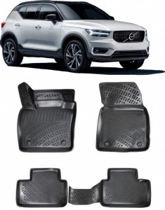Volvo XC-40 2018- Set 4 covorase auto din cauciuc tip tavita premium line 3D accesorii pentru autoturismul tau - masina v243432