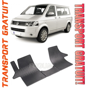 Vw T5 / T6 MultIVan, 2 / 3 Locuri, fabricat din 2006 - Prezent (Fata), set covorase auto dedicate, din cauciuc 100% Premium