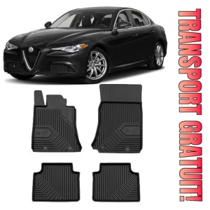 Alfa Romeo Giulia Din 06.2016 - Prezent, Sedan, Nu Pentru Awd , Set Covorase Auto Tip Tavita Premium 3D, din cauciuc