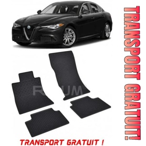 Alfa Romeo Giulia fabricat din 06.2016 - Prezent, Sedan, 4X4, set covorase auto dedicate, din cauciuc 100% Premium - Transport Gratuit