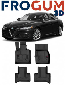 Alfa Romeo Giulia, Sedan, Din 06.2016 - Prezent , Set Covorase Auto Tip Tavita Premium 3D, din cauciuc accesorii pentru autoturismul tau - masina v173922