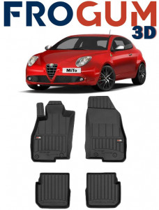 Alfa Romeo Mito Din 09.2008 - 12.2018, Hatchback , Set Covorase Auto Tip Tavita Premium 3D, din cauciuc accesorii pentru autoturismul tau - masina v162928