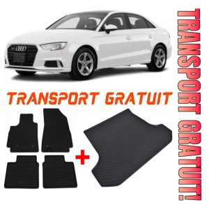 Audi A3 Set Covorase + tavita portbagaj auto Audi A3 8V fabricatie 08.2012 - 03.2020, caroserie hatchback