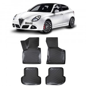 Audi A3 (Typ 8P) II 2003-2013 Set 4 covorase auto din cauciuc tip tavita premium line 3D accesorii pentru autoturismul tau - masina v242100