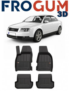 Audi A4 B6 Din 11.2001 - 10.2004, Sedan , Set Covorase Auto Tip Tavita Premium 3D, din cauciuc accesorii pentru autoturismul tau - masina v164220