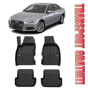 Audi A4 B7, Sedan, Din 11.2004 - 03.2008 , Set Covorase Auto Tip Tavita Premium 3D, din cauciuc