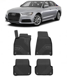 Audi A6 C6 Din 03.2006 - 2011, Combi , Set Covorase Auto Tip Tavita Premium 3D, din cauciuc accesorii pentru autoturismul tau - masina v168477