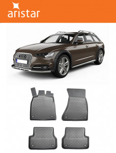 Audi A6 C7, Combi, Din 09.2011 - 08.2018 , Set Covorase Auto Tip Tavita Premium 3D, din cauciuc accesorii pentru autoturismul tau - masina v173873