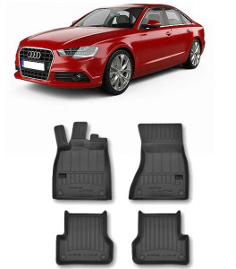 Audi A6 C7, Sedan, Din 03.2011 - 05.2018 , Set Covorase Auto Tip Tavita Premium 3D, din cauciuc accesorii pentru autoturismul tau - masina v175380