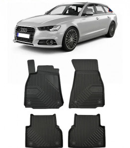 Audi A6 C8 Din 09.2018 - Prezent, Combi , Set Covorase Auto Tip Tavita Premium 3D, din cauciuc accesorii pentru autoturismul tau - masina v166062