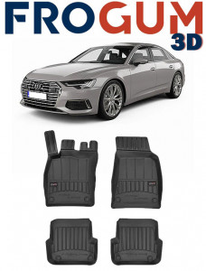 Audi A6 C8, Sedan, Din 06.2018 - Prezent , Set Covorase Auto Tip Tavita Premium 3D, din cauciuc accesorii pentru autoturismul tau - masina v174180