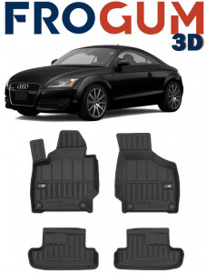 Audi Tt Din 2006 - 2014, Coupe , Set Covorase Auto Tip Tavita Premium 3D, din cauciuc accesorii pentru autoturismul tau - masina v162613