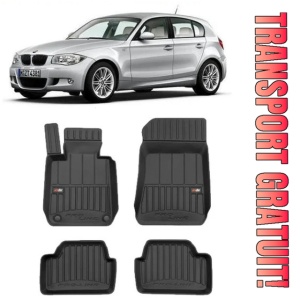 Bmw Seria 1 E81 Din 09.2004 - 2013, Hatchback , Set Covorase Auto Tip Tavita Premium 3D, din cauciuc