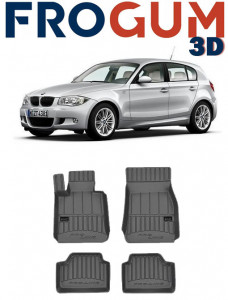 Bmw Seria 1 E81, Hatchback, Din 09.2004 - 2011 , Set Covorase Auto Tip Tavita Premium 3D, din cauciuc accesorii pentru autoturismul tau - masina v173524