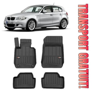 Bmw Seria 1 E87 Din 09.2004 - 2013, Hatchback , Set Covorase Auto Tip Tavita Premium 3D, din cauciuc