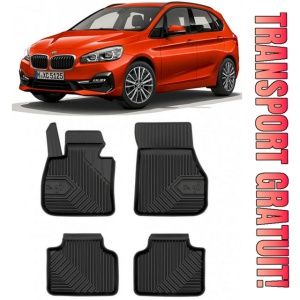 Bmw Seria 2 F45 Din 09.2014 - Prezent, Van , Set Covorase Auto Tip Tavita Premium 3D, din cauciuc