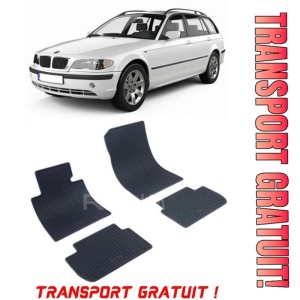 Bmw Seria 3 E46 fabricat din 1998 - 08.2005, Combi, set covorase auto dedicate, din cauciuc 100% Premium - Transport Gratuit