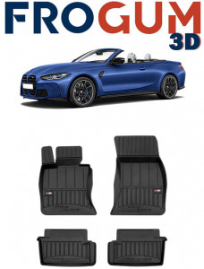 Bmw Seria 4 F33 Din 10.2013 - 09.2020, Cabrio , Set Covorase Auto Tip Tavita Premium 3D, din cauciuc accesorii pentru autoturismul tau - masina v162439