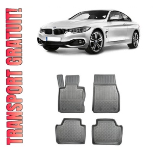 Bmw Seria 4 F36, Gran Coupe, Din 07.2014 - Prezent , Set Covorase Auto Tip Tavita Premium 3D, din cauciuc