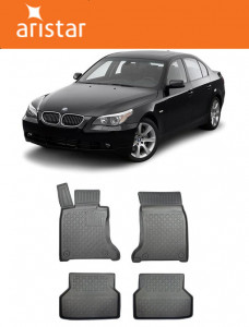 Bmw Seria 5 E60, Sedan, Din 07.2003 - 02.2010 , Set Covorase Auto Tip Tavita Premium 3D, din cauciuc accesorii pentru autoturismul tau - masina v175097