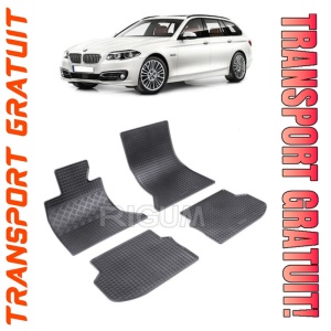 Bmw Seria 5 F11, Combi, fabricat din 03.2010 - 2013, Fara X-DrIVe, set covorase auto dedicate, din cauciuc 100% Premium