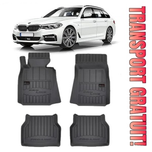 Bmw Seria 5 G31, Combi, Din 05.2017 - Prezent , Set Covorase Auto Tip Tavita Premium 3D, din cauciuc