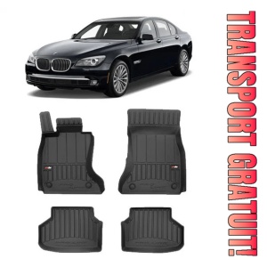 Bmw Seria 7 F01 Din 10.2008 - 09.2015 Sedan , Set Covorase Auto Tip Tavita Premium 3D, din cauciuc