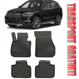 Bmw X1 F48 Phev Din 03.2020 - Prezent, Suv , Set Covorase Auto Tip Tavita Premium 3D, din cauciuc