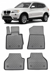 Bmw X3 F25, Suv, Din 11.2010 - 10.2017 , Set Covorase Auto Tip Tavita Premium 3D, din cauciuc accesorii pentru autoturismul tau - masina v175145