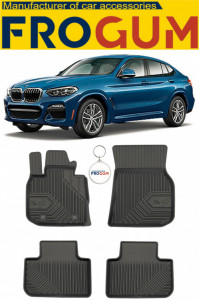 Bmw X4 G02 Din 04.2018 - Prezent, Suv , Set Covorase Auto Tip Tavita Premium 3D, din cauciuc accesorii pentru autoturismul tau - masina v169114