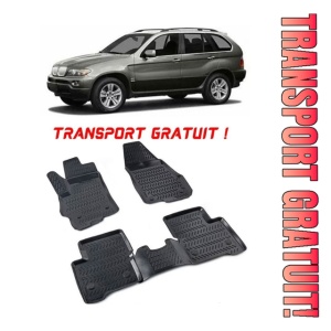 Bmw X5 E53 1999-2006 Set 4 covorase auto din cauciuc tip tavita premium line 3D - Transport Gratuit!
