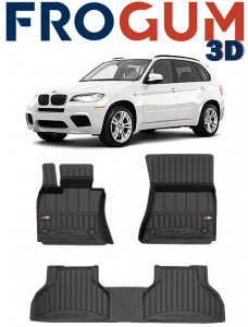 Bmw X5 E70 Din 04.2007 - 09.2013, Suv , Set Covorase Auto Tip Tavita Premium 3D, din cauciuc accesorii pentru autoturismul tau - masina v162893