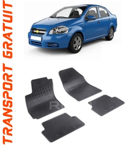 ChEVrolet Aveo Classic T250, Sedan, fabricat din 2006 - 2011, set covorase auto dedicate, din cauciuc 100% Premium accesorii pentru autoturismul tau - masina v155942