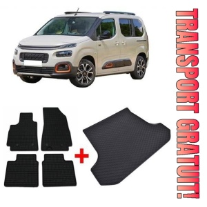 Citroen Berlingo III Van din 06.2018 - Prezent, Set Covorase + tavita portbagaj auto Ampatament L1 5 Locuri *1