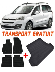 Citroen Berlingo Set Covorase + tavita portbagaj auto Citroen Berlingo II fabricatie 2008 - 08.2018, caroserie van, 5 locuri accesorii pentru autoturismul tau - masina v1268