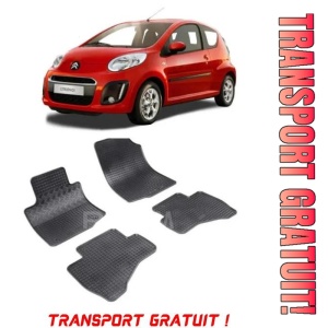 Citroen C2, Hatchback, fabricat din 2003 - 10.2009, set covorase auto dedicate, din cauciuc 100% Premium - Transport Gratuit