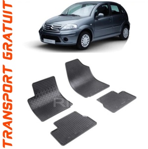 Citroen C3 I, Hatchback, fabricat din 2002 - 2009, set covorase auto dedicate, din cauciuc 100% Premium accesorii pentru autoturismul tau - masina v157708