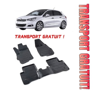 Citroen C4 II 2010-2018 Set 4 covorase auto din cauciuc tip tavita premium line 3D - Transport Gratuit!