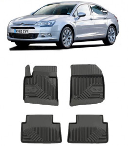 Citroen C5 II Din 2008 - 05.2017, Sedan , Set Covorase Auto Tip Tavita Premium 3D, din cauciuc accesorii pentru autoturismul tau - masina v165106