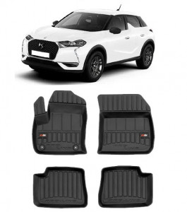 Citroen DS3 Crossback E-Tense, Suv, Din 02.2018 - Prezent , Set Covorase Auto Tip Tavita Premium 3D, din cauciuc accesorii pentru autoturismul tau - masina v170806