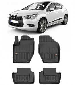 Citroen DS4 Din 03.2011 - 06.2018, Hatchback , Set Covorase Auto Tip Tavita Premium 3D, din cauciuc accesorii pentru autoturismul tau - masina v162971