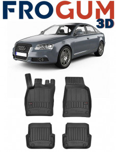 Covorase Auto Tip Tavita Audi A6 C6 Din 2006 - 2011 , Set Covorase Auto Tip Tavita Premium 3D, din cauciuc accesorii pentru autoturismul tau - masina v169605