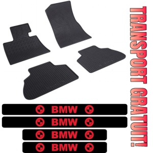 Covorase BMW X5 G05, SUV, din 11.2018 - prezent si set 4 stickere protectie praguri BMW