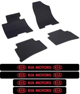 Covorase Kia Sportage IV, SUV, din 01.2016 - prezent si set 4 stickere protectie praguri Kia accesorii pentru autoturismul tau - masina v3619