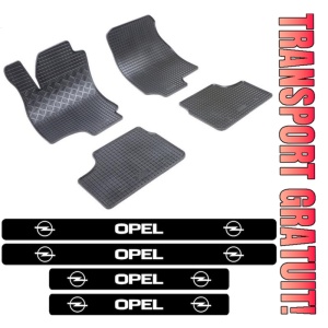 Covorase Opel Astra G, Combi, din 1998 - 2009 si set 4 stickere protectie praguri Opel