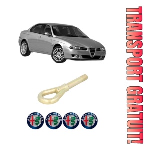 Cui carlig remorcare, tractare auto ALFA ROMEO 156 (932_) din 1997-2005, Otel, Cri-Flo, 4 Stickere cu ALFA ROMEO